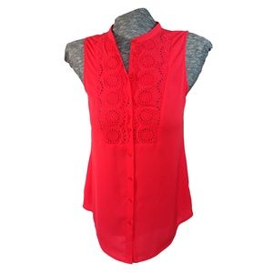 Anthropologie Maeve Sleeveless Button Down Top M/6